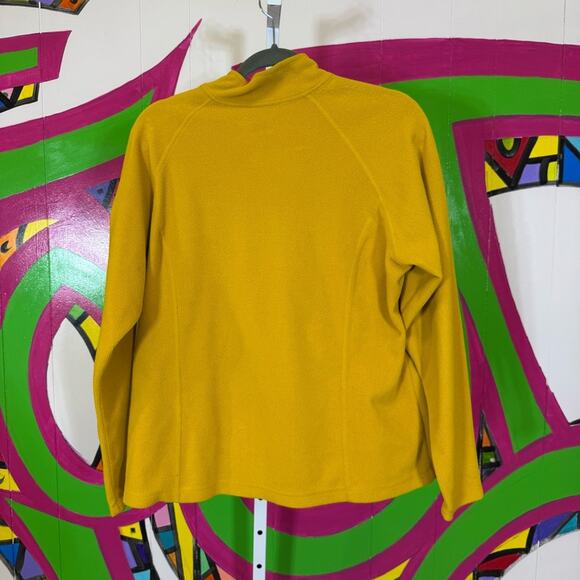 L.L. Bean, MustardYellow Fleece Zip Up Sweater. Size Large. Excellent condition! - Picture 5 of 5